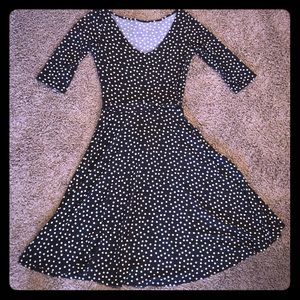 Leota 3/4 Sleeve Reversible Neckline Dress